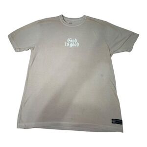 Anchored LA God is Good T Shirt Mens XL‎ Beige Graphic Print Short Sleeve